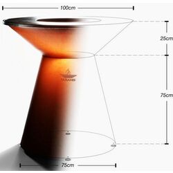 Gratar cu vatra Taranis Banket 100cm (Inox) Thumb