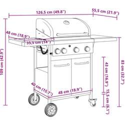 Газовый гриль VidaXL 367584 (Black) Thumb