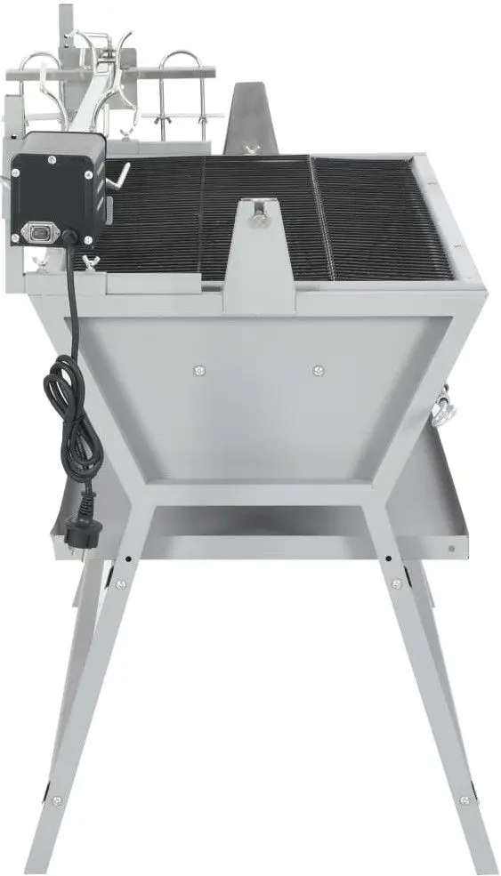 Gratar cu rotisor electric VidaXL 41349 (Inox)