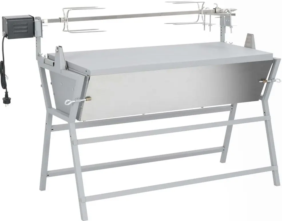 Gratar cu rotisor electric VidaXL 41349 (Inox)