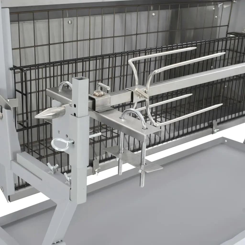 Gratar cu rotisor electric VidaXL 41349 (Inox)