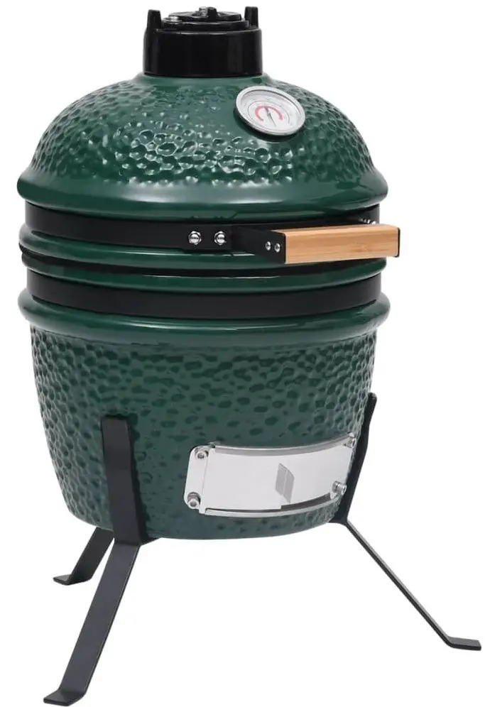 Gratar cu afumatoare 2in1 VidaXL 316094 (Green) - 2