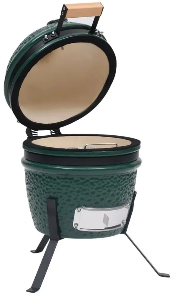 Gratar cu afumatoare 2in1 VidaXL 316094 (Green) - 3