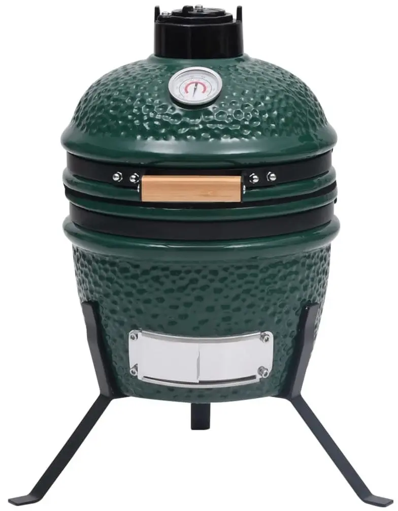 Gratar cu afumatoare 2in1 VidaXL 316094 (Green)