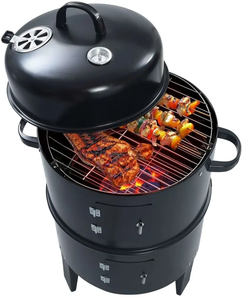 Гриль-коптильня 3в1 VidaXL 46613 (Black) - 5
