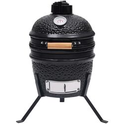 Gratar cu afumatoare VidaXL 316093 (Black)