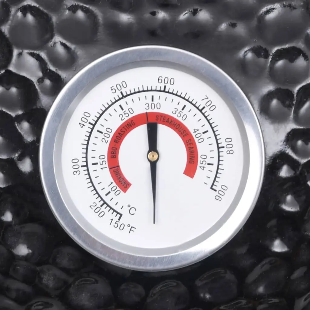 Gratar cu afumatoare VidaXL 316093 (Black)