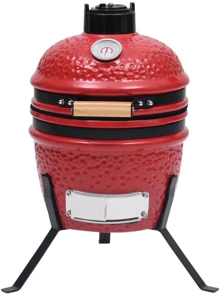 Gratar cu afumatoare VidaXL 316095 (Red) - 2