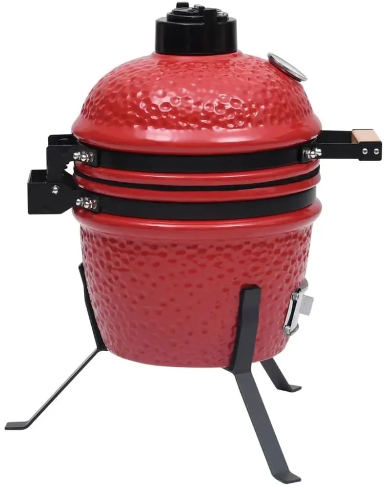 Gratar cu afumatoare VidaXL 316095 (Red) - 3