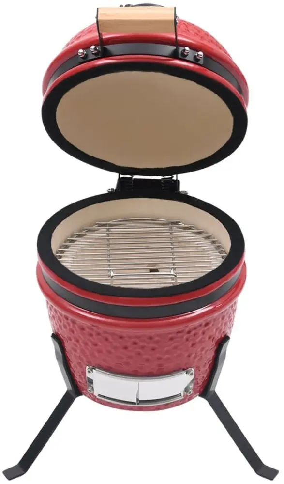 Gratar cu afumatoare VidaXL 316095 (Red) - 4