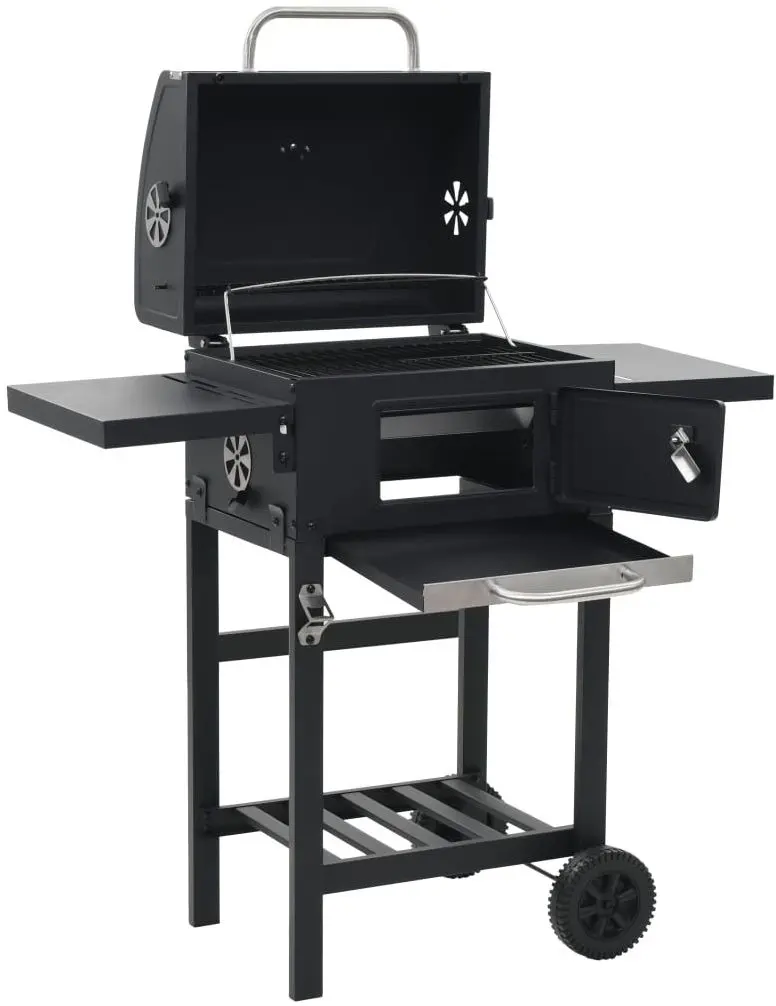 Gratar-afumatoare VidaXL 44280 (Black)