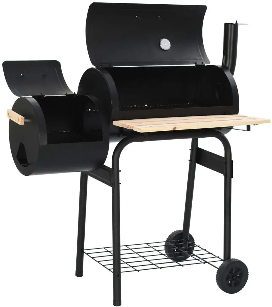 Gratar-afumatoare VidaXL 45365 (Black) - 4