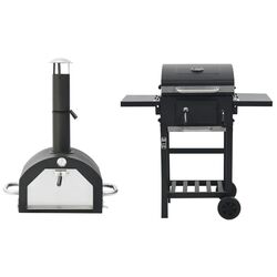 Гриль + печь для пиццы 3в1 vidaXL 3079733 (Black)