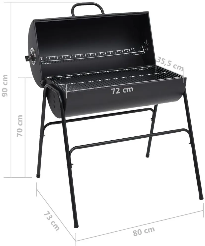 Gratar VidaXL 313635 (Black) - 7