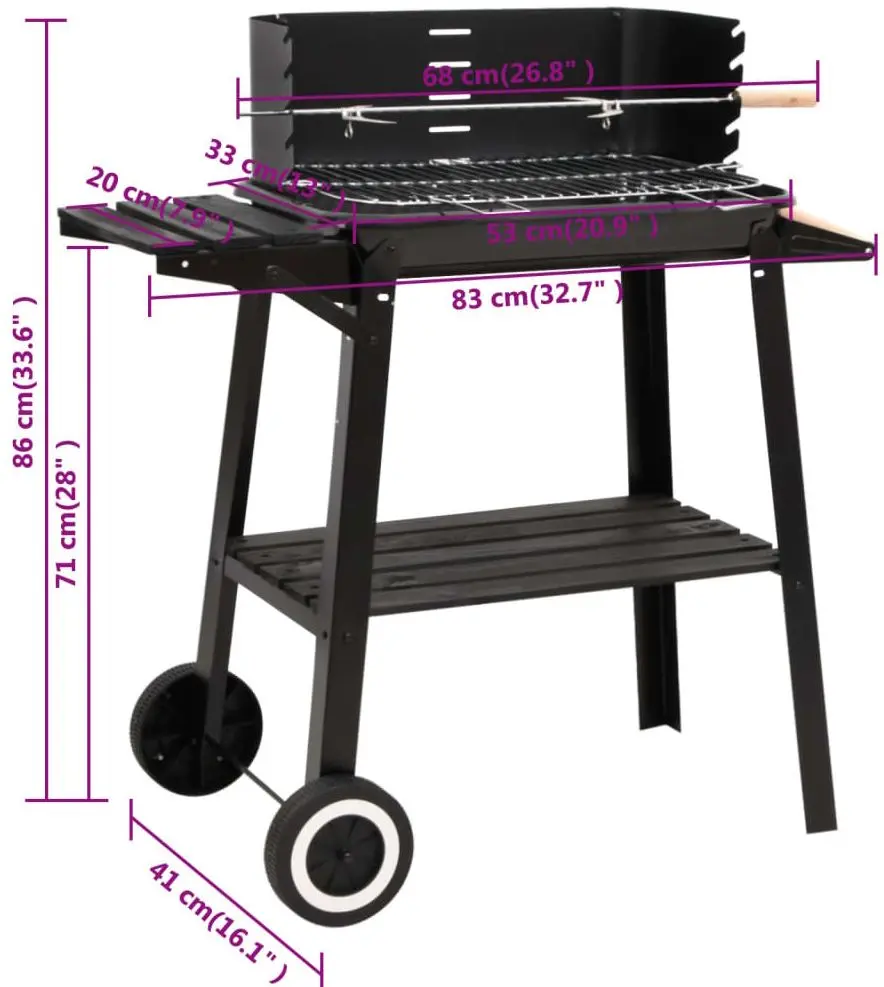 Гриль VidaXL 315386 (Black)