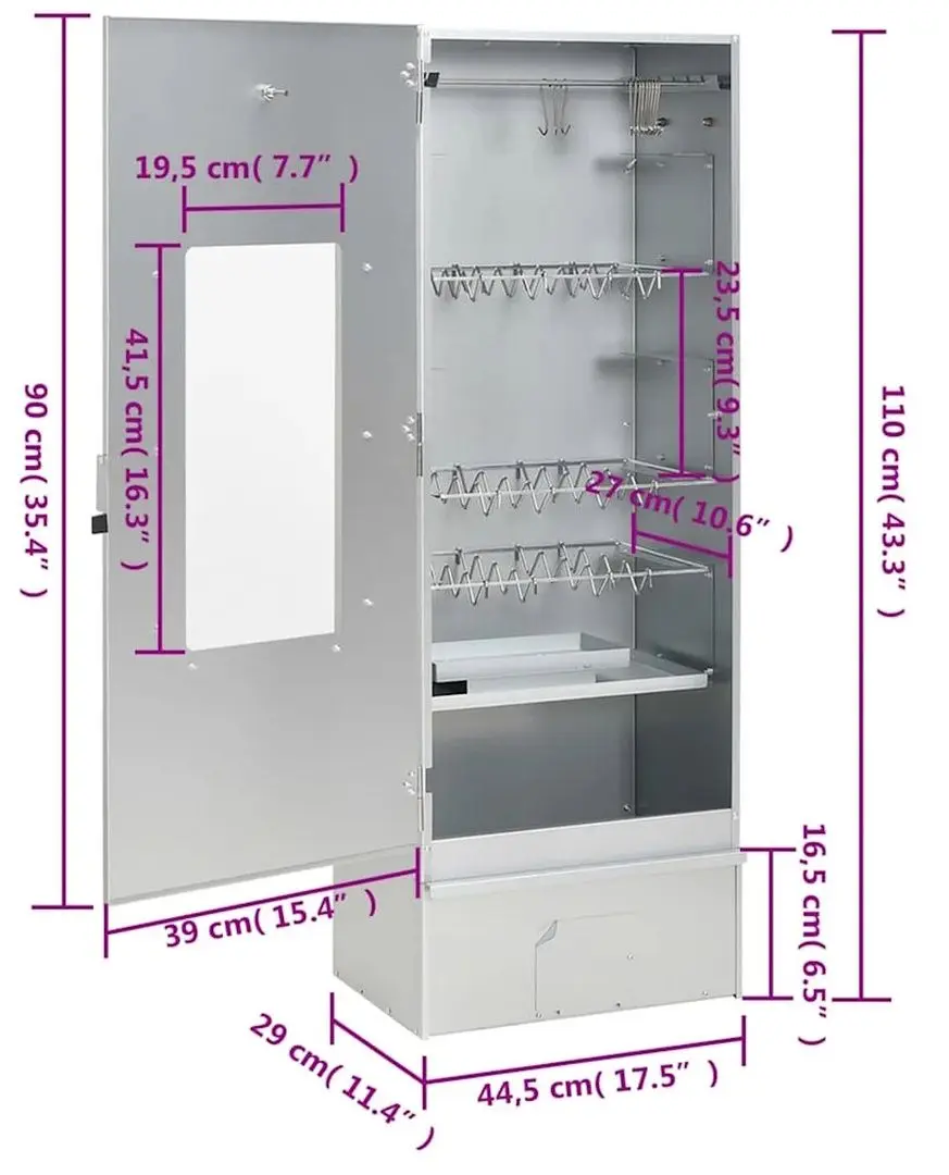 Afumatoare VidaXL 3200750 (Inox)