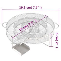 Afumatoare VidaXL 3200751 (Inox) Thumb
