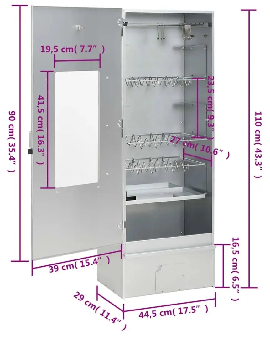 Afumatoare VidaXL 3200754 (Inox)