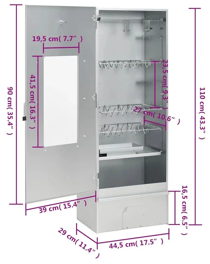 Afumatoare VidaXL 3200758 (Inox)