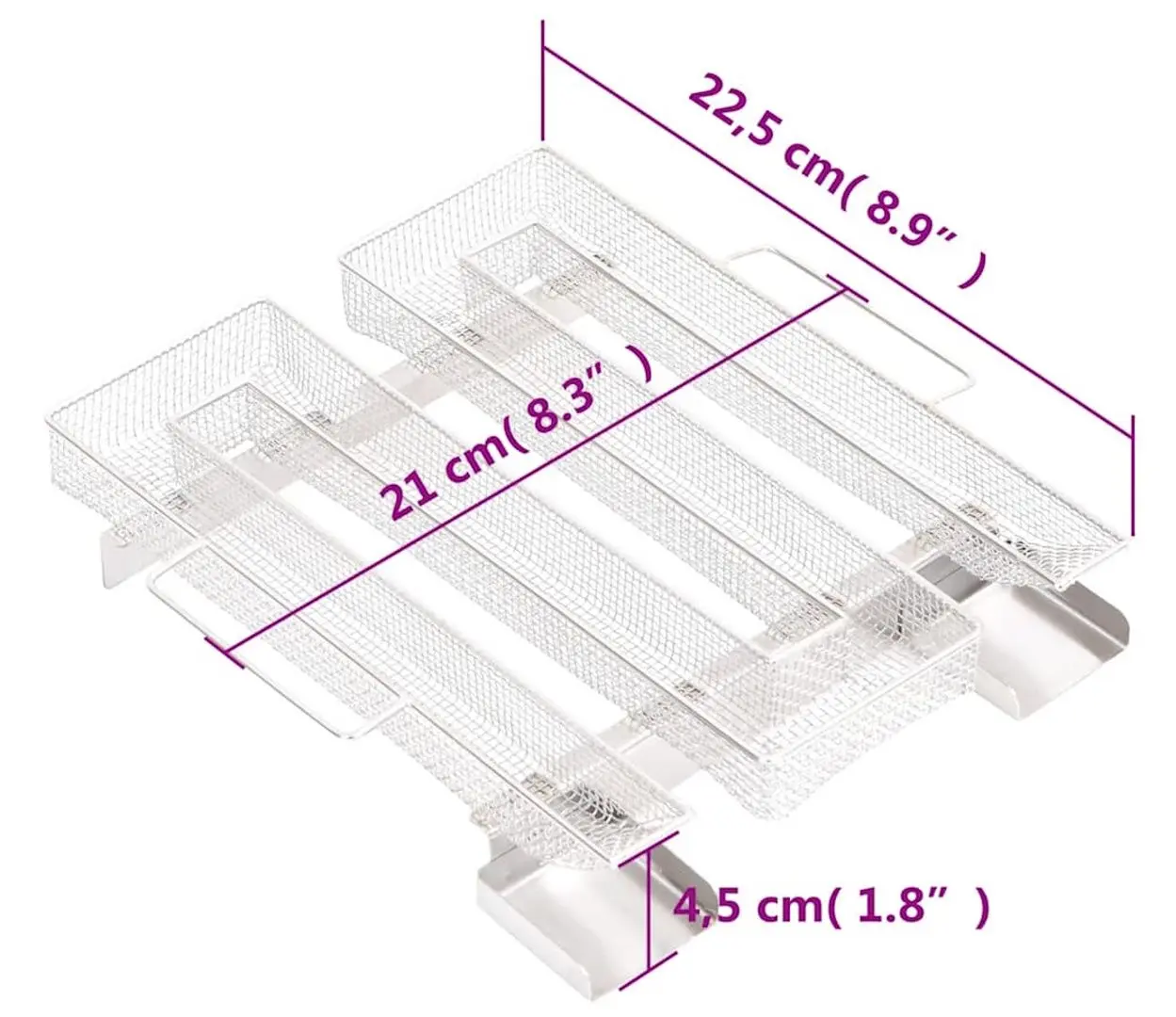 Afumatoare VidaXL 3200760 (Inox) - 13