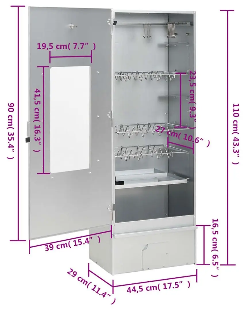Afumatoare VidaXL 3200762 (Inox)