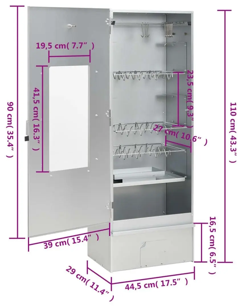 Afumatoare VidaXL 3200770 (Inox)