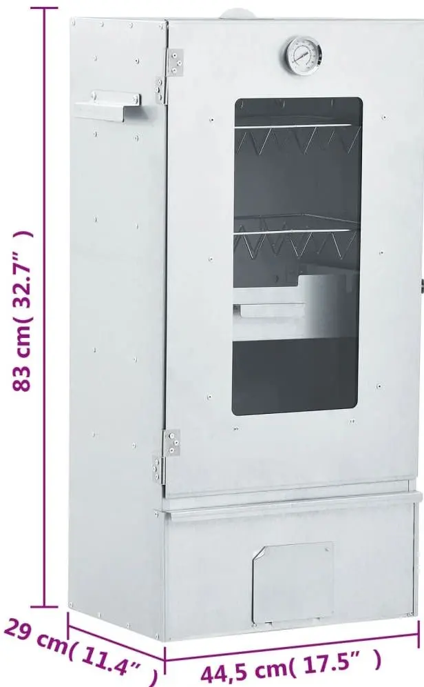 Afumatoare VidaXL 46528 (Silver)