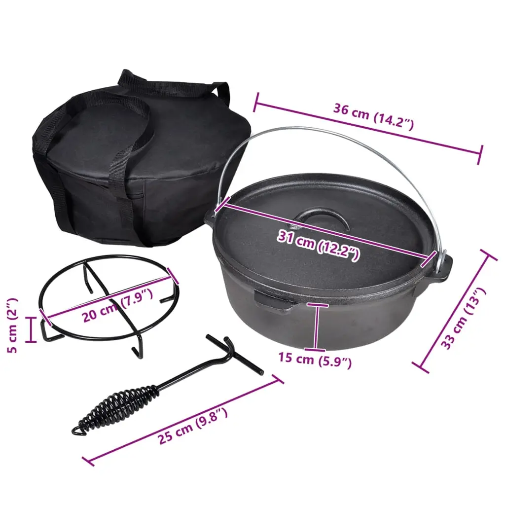 Котелок VidaXL 41563 (Black) - 4