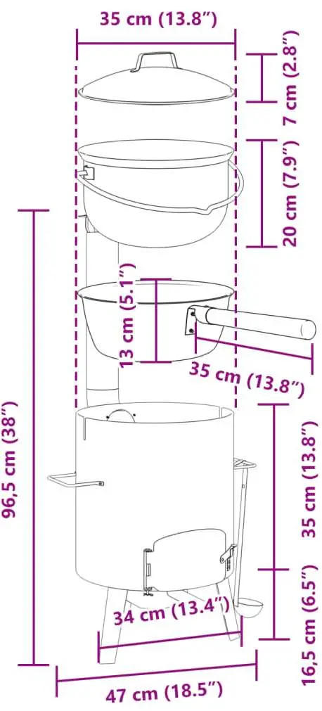 Soba pentru ceaun VidaXL 4005749 (Black) - 10