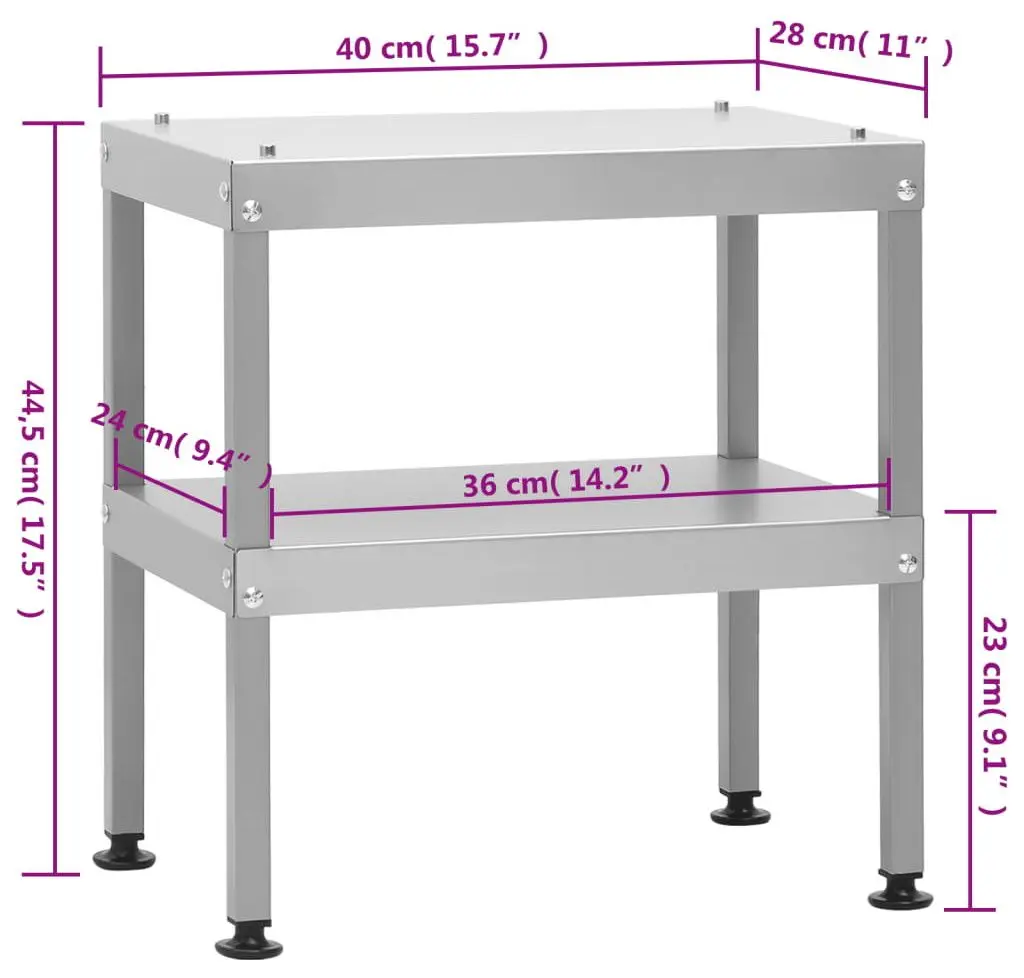Masa pentru cuptor afumatoare VidaXL 364747 (Inox)