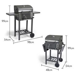 Gratar cu afumatoare VonHaus 2500869 (Black) Thumb