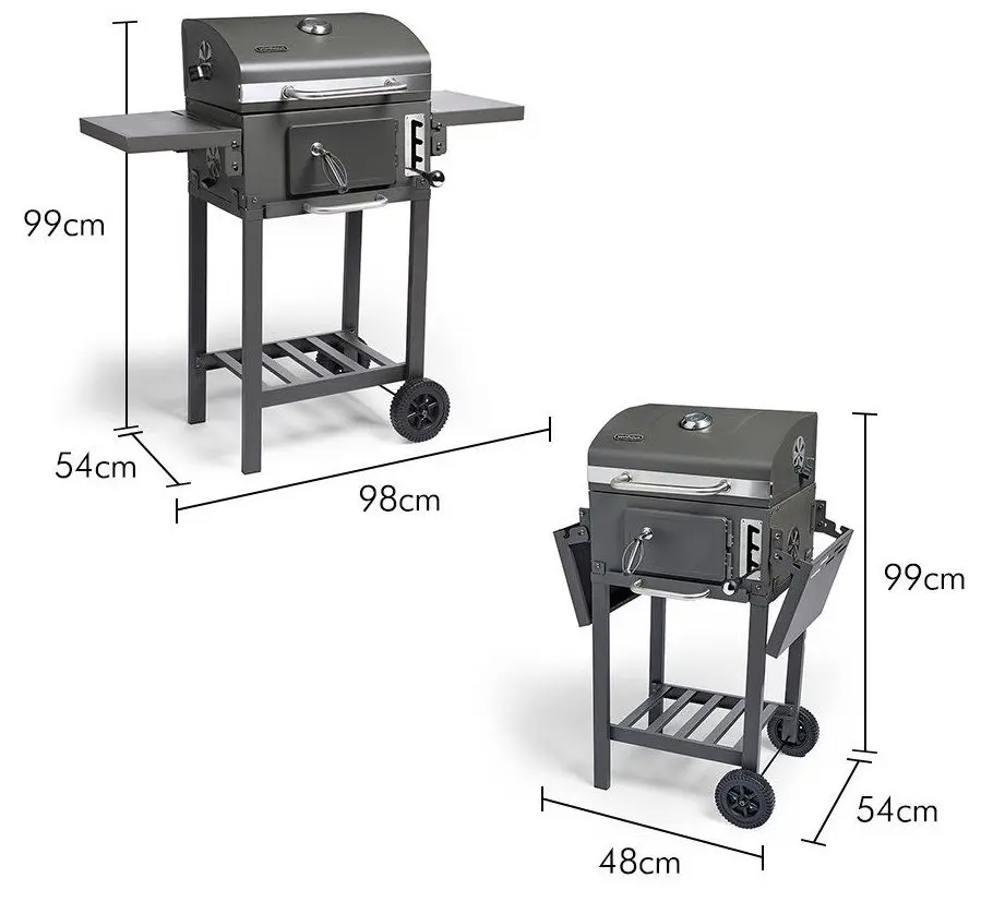 Gratar cu afumatoare VonHaus 2500869 (Black)