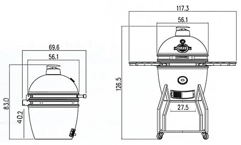 Гриль Yakiniku Kamado Large 19 (Black) - 5