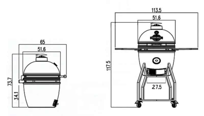Gratar Yakiniku Kamado Medium 16 (Black) - 5