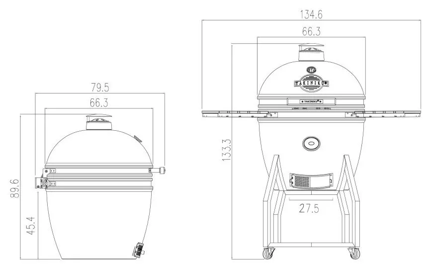 Gratar Yakiniku Kamado Xlarge 22 (Black) - 5