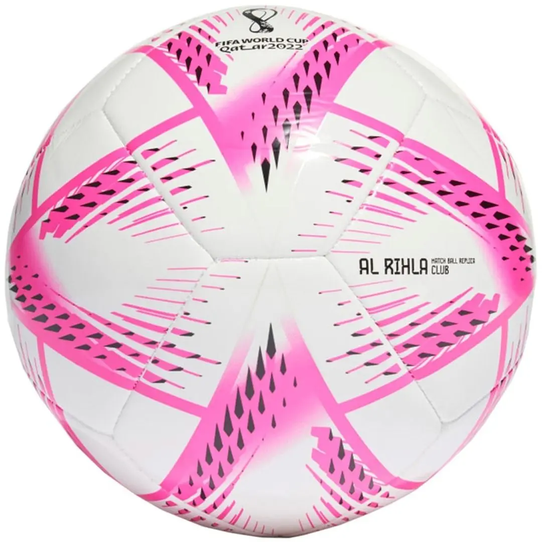 Minge de fotbal Adidas AL Rihla Club H57787 R.5 (White/Pink)