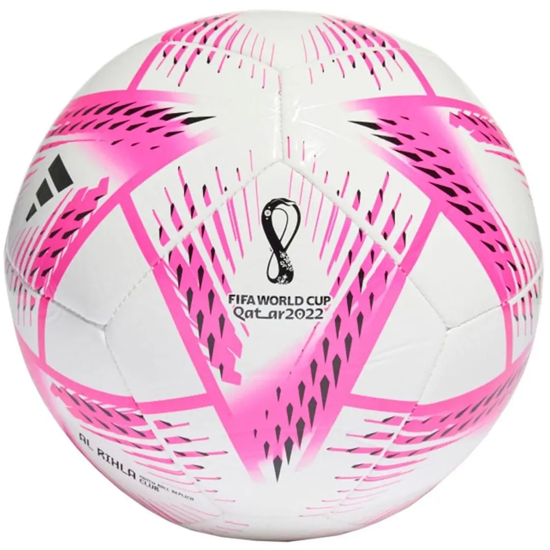 Minge de fotbal Adidas AL Rihla Club H57787 R.5 (White/Pink)