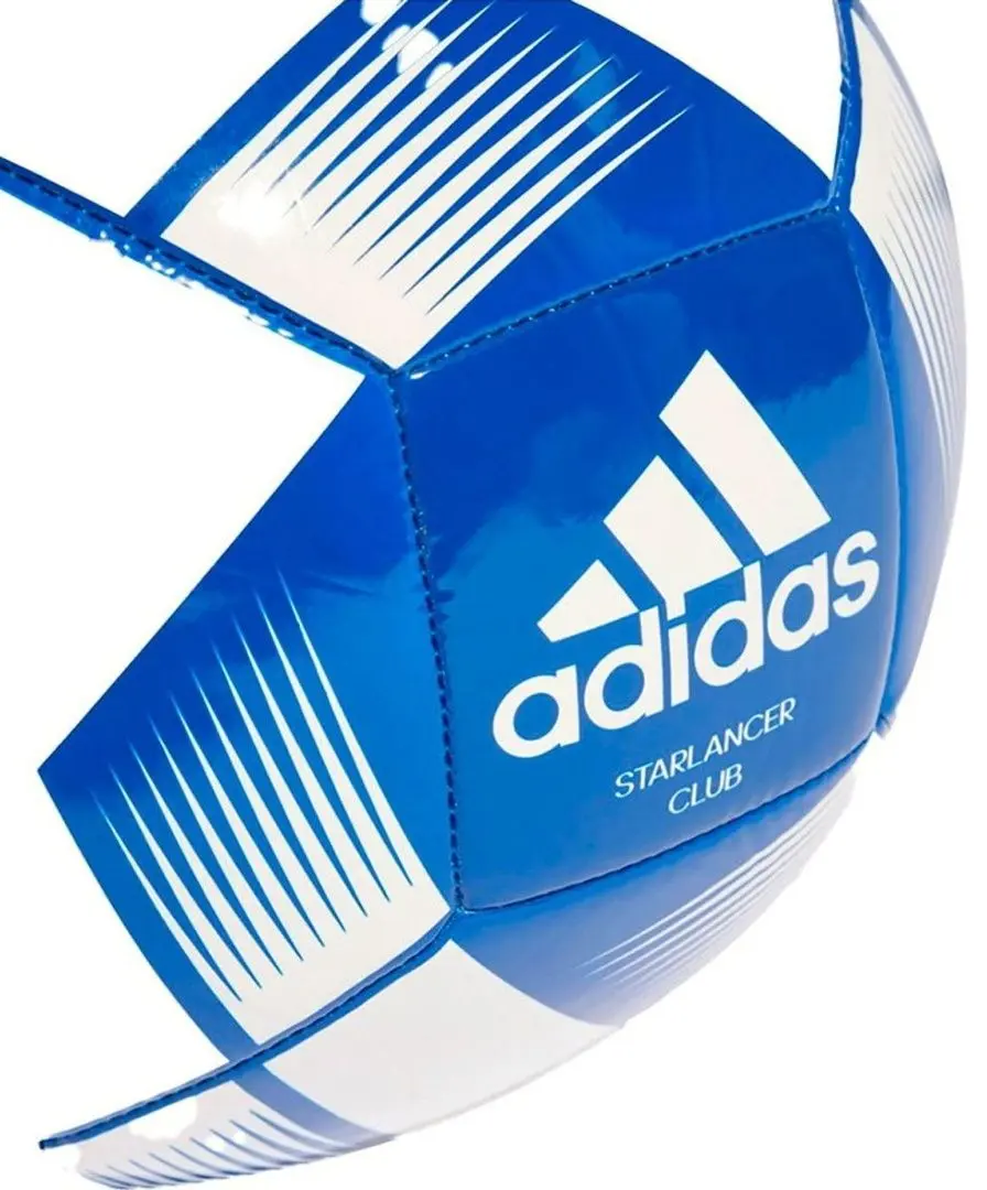 Мяч футбольный Adidas Starlancer Club IB7717 R.5 (White/Blue) - 4