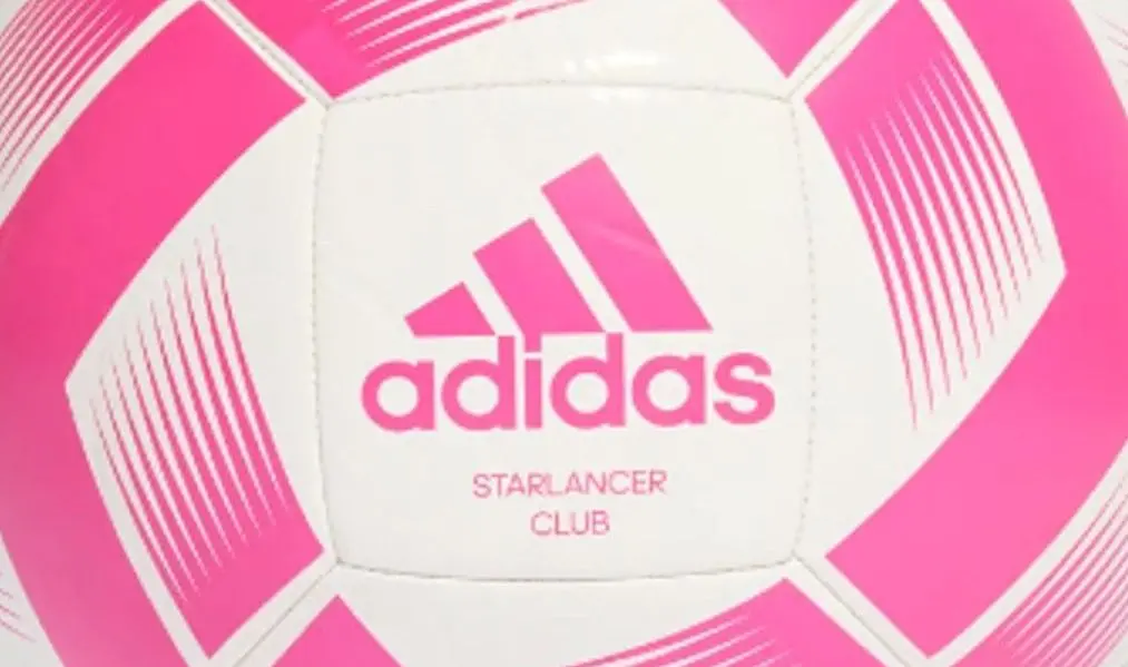 Мяч футбольный Adidas Starlancer Club IB7719 R.5 (White/Pink) - 3