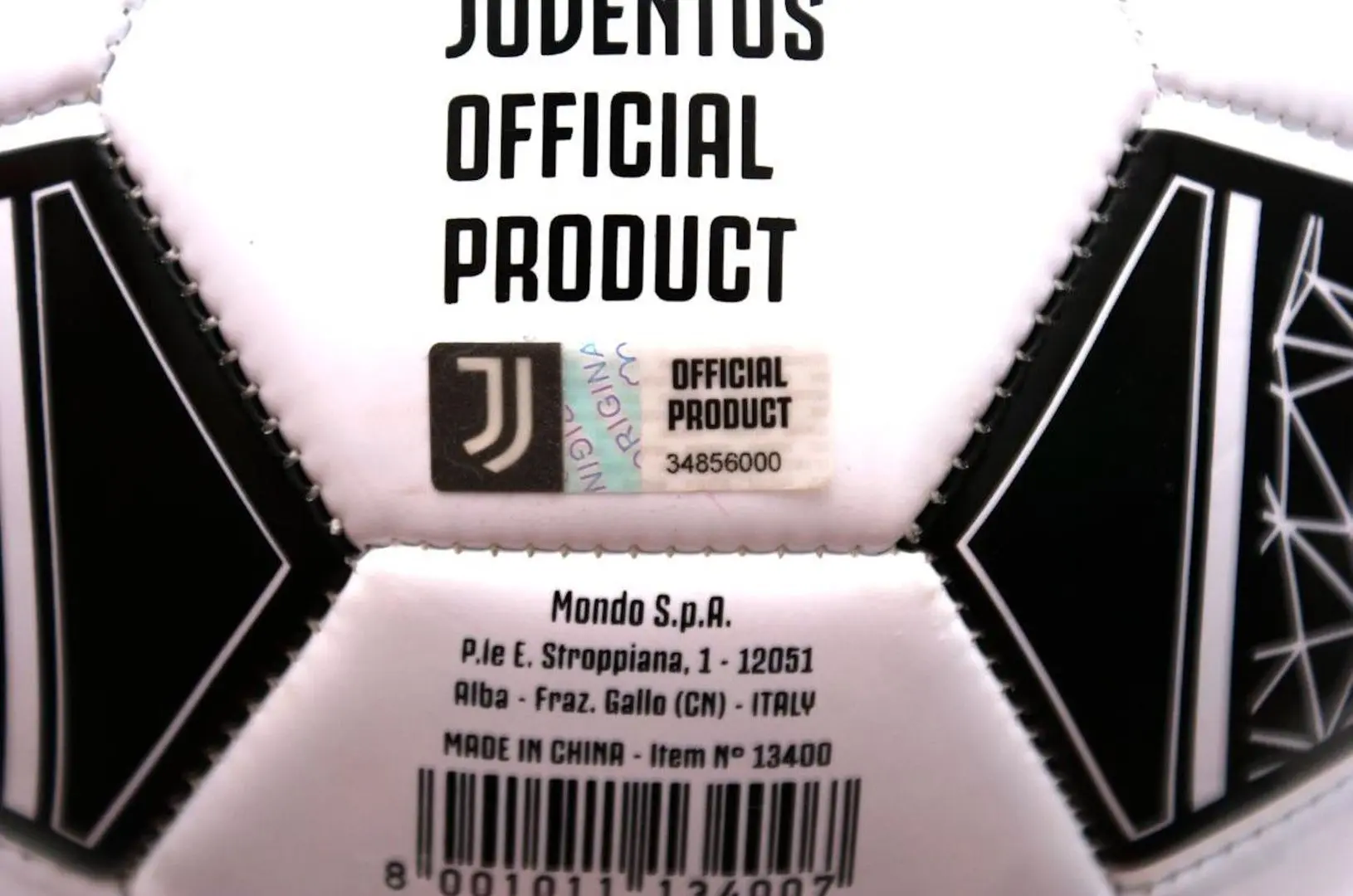 Мяч футбольный Mondo Juventus R.5 134007 (White/Black) - 4