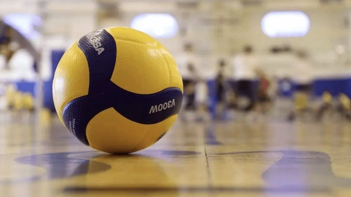 Minge pentru volei Mikasa V300W (Blue/Yellow)