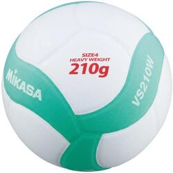 Minge pentru volei Mikasa VS210W Kids MiniI R.4 (White/Green) Thumb