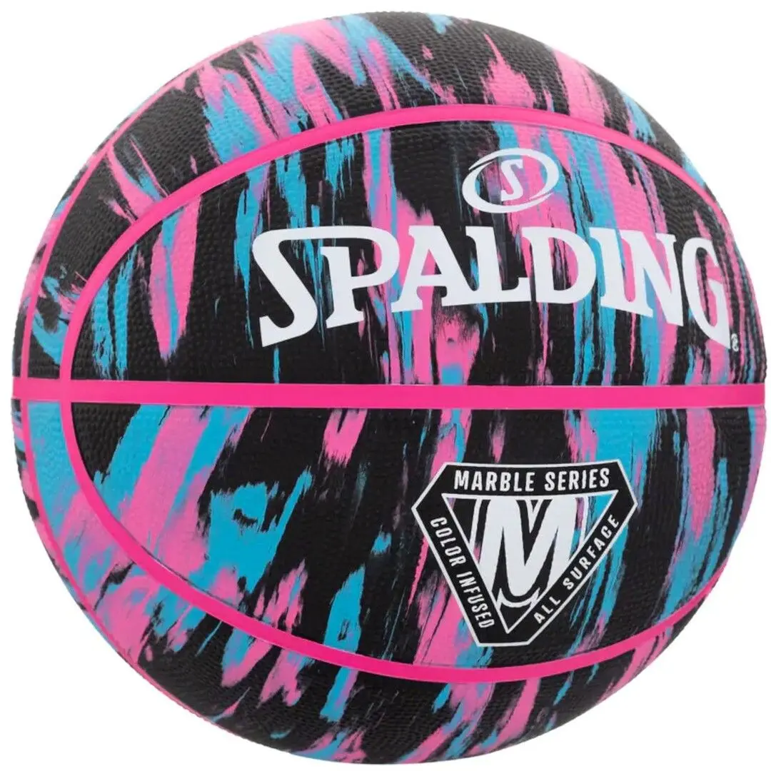 Minge baschet Spalding Marble R.7 (Black/Pink/Blue) - 2