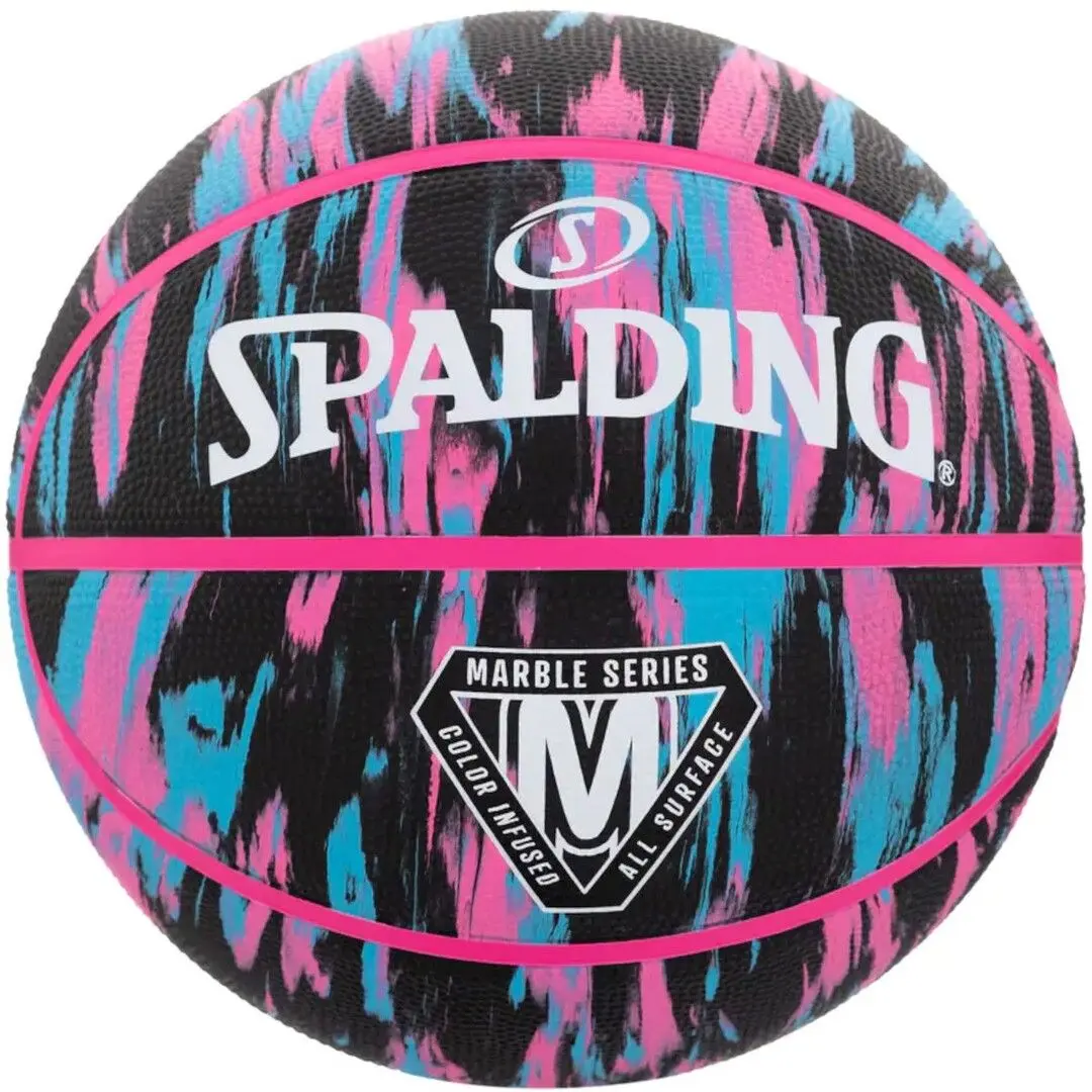 Minge baschet Spalding Marble R.7 (Black/Pink/Blue)