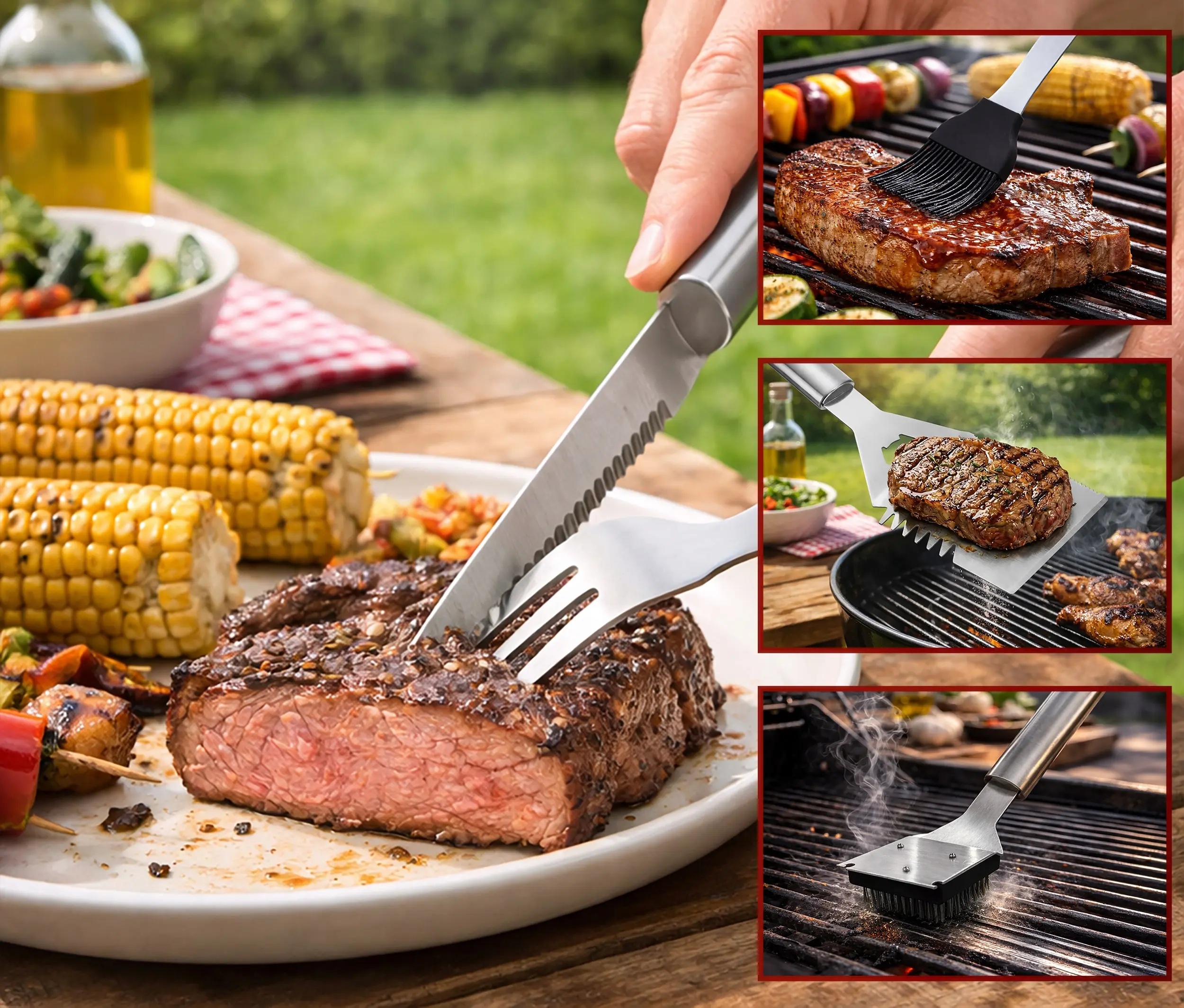 Set pentru gratar Kaminer 27433 (Inox) - 12