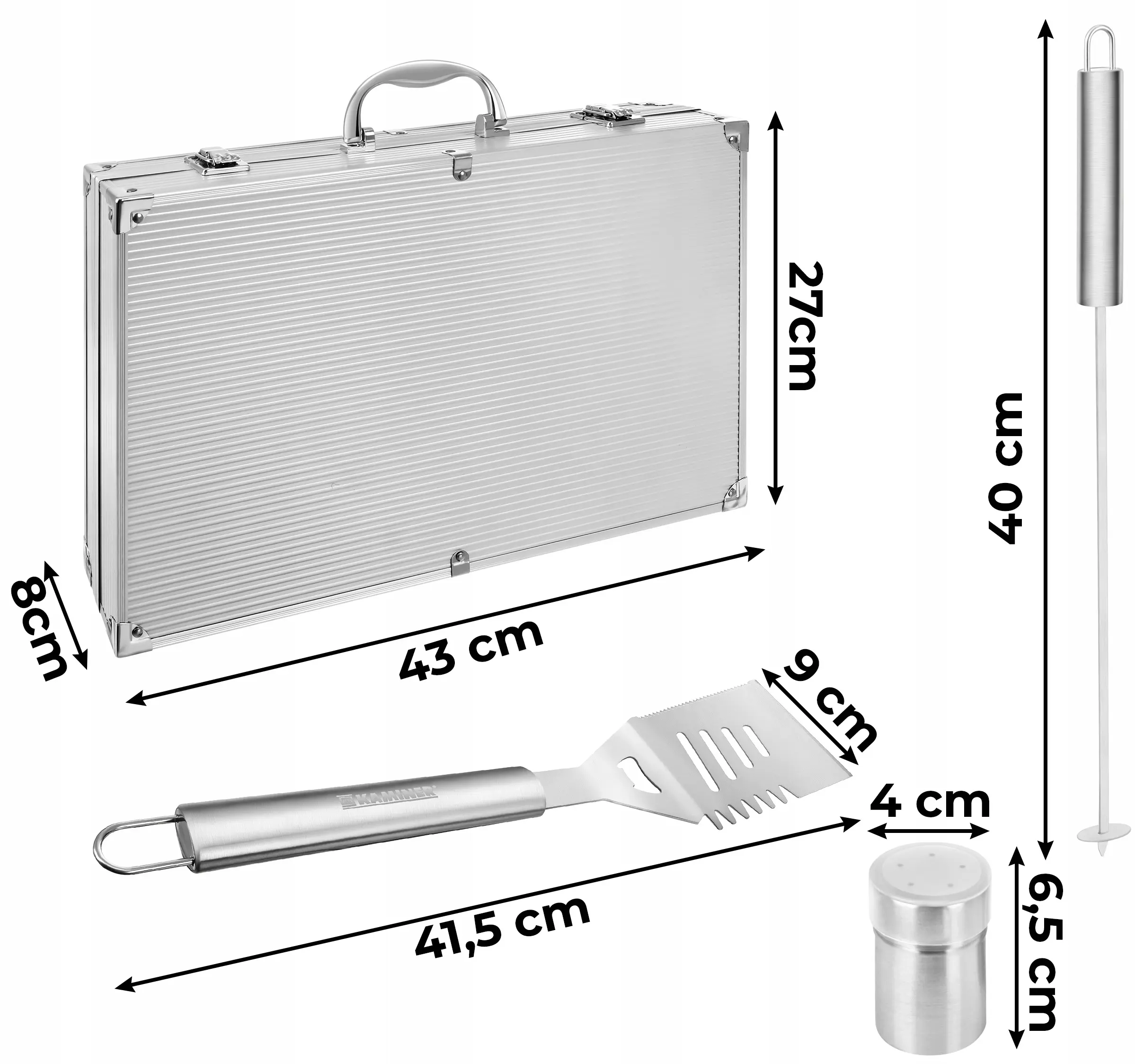 Set pentru gratar Kaminer 27433 (Inox) - 4
