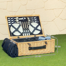Cos de picnic Outsunny A20-487V00ND (Natural) Thumb