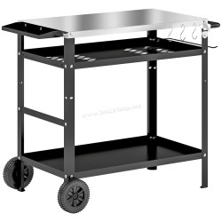 Carucior portabil pentru gratar Outsunny 846-155V00BK (Black)