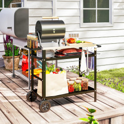 Carucior portabil pentru gratar Outsunny 846-155V00BK (Black) Thumb