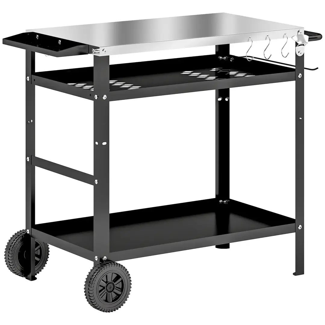 Carucior portabil pentru gratar Outsunny 846-155V00BK (Black)